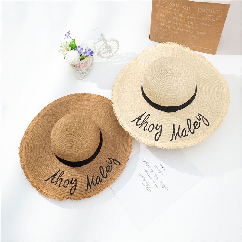 Litere de broderie personalizată clasică Floppy Sun Hat