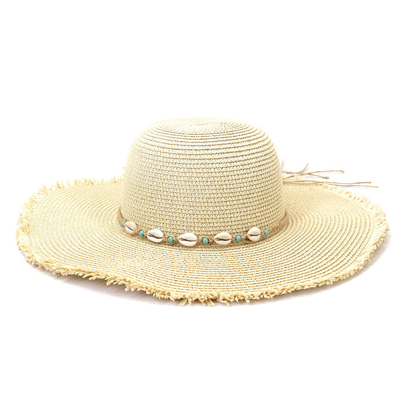 Elegant Shell Band Beach Lady Floppy Sombrero